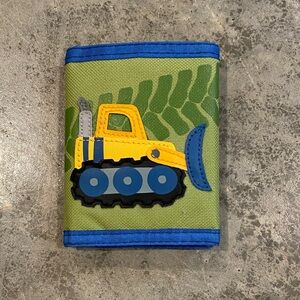 Kids Green & Blue Bulldozer Wallet by